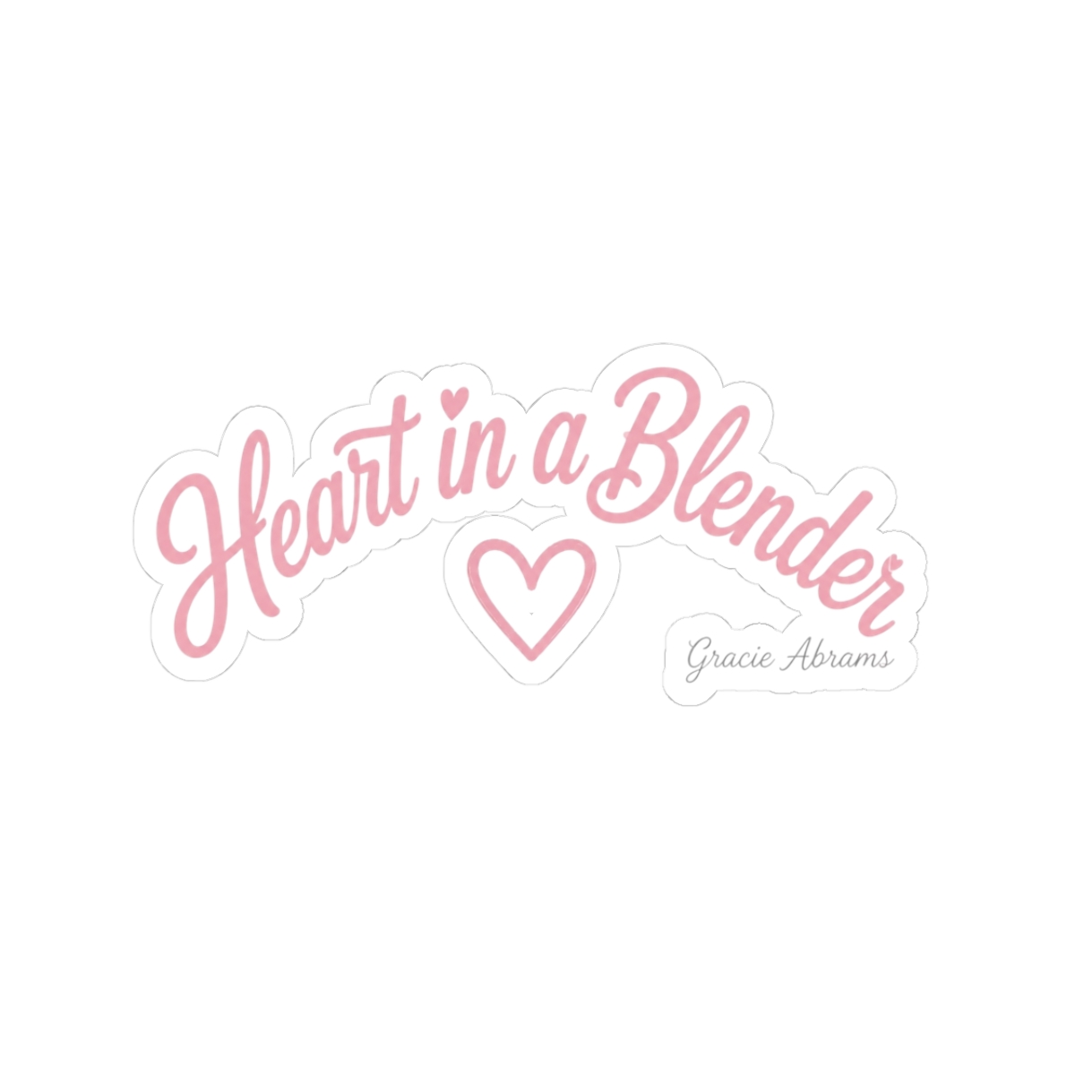 Gracie Abrams "Heart in a Blender" Sticker - alternate angle 1, merchandise