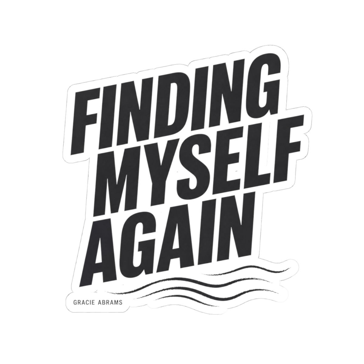 Gracie Abrams "Finding Myself Again" Sticker - alternate angle 2, merchandise